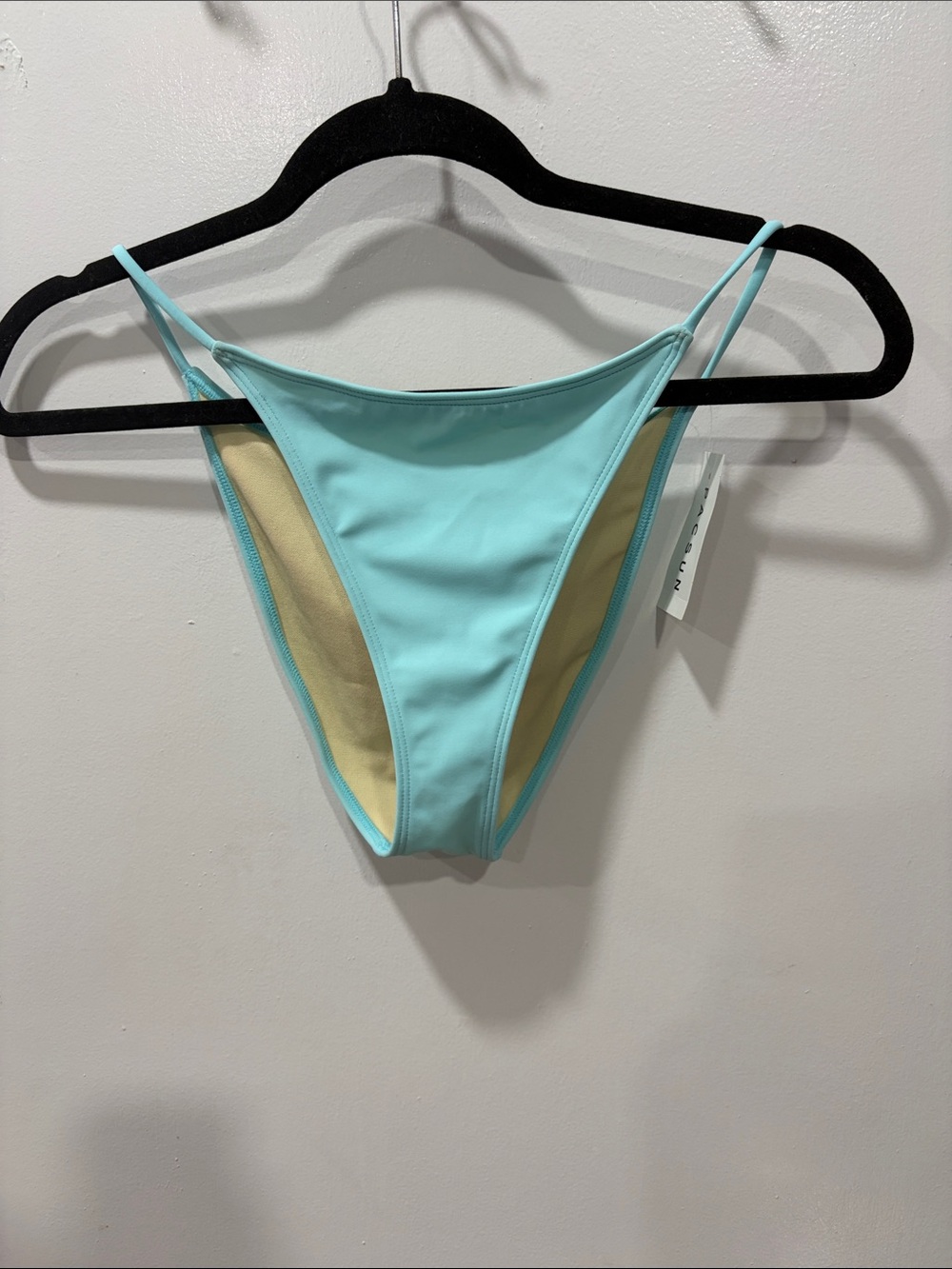 PacSun Women's Light Aqua High-Cut Bikini Bottom